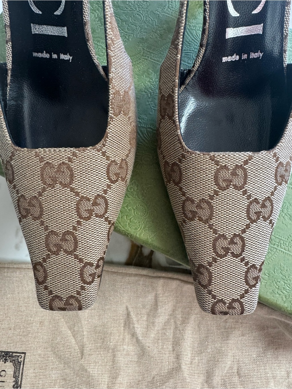 Gucci GG pointed toe sling backs size 5.5 Worn once! - Picture 4 of 10